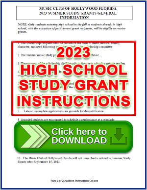 High School Study Grant Instructions